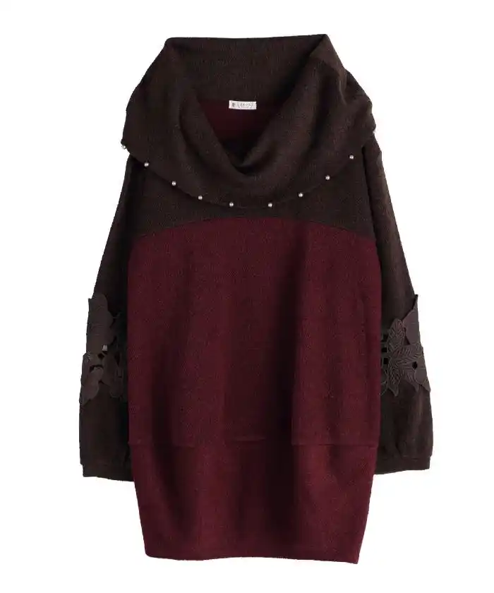 国内现货 axes femme 含团发 盘领宽松蕾丝拼接连衣裙 4x12