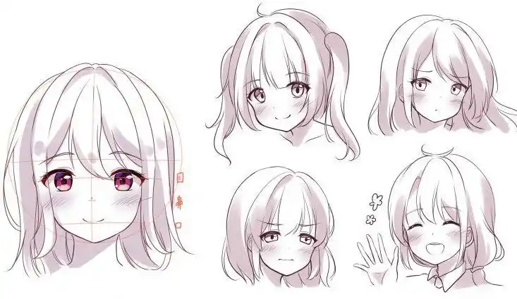 动漫人物五官画法教学 - 知乎