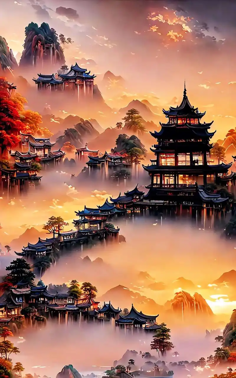 山河远阔…#抖音图文来了 #唯美意境 #古风 #人间仙境美如 - 抖音