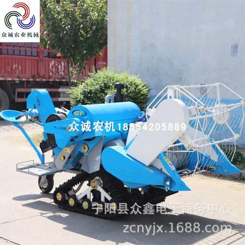 小型联合收割机小麦水稻收割脱粒机自走式小麦脱粒收割机联合收