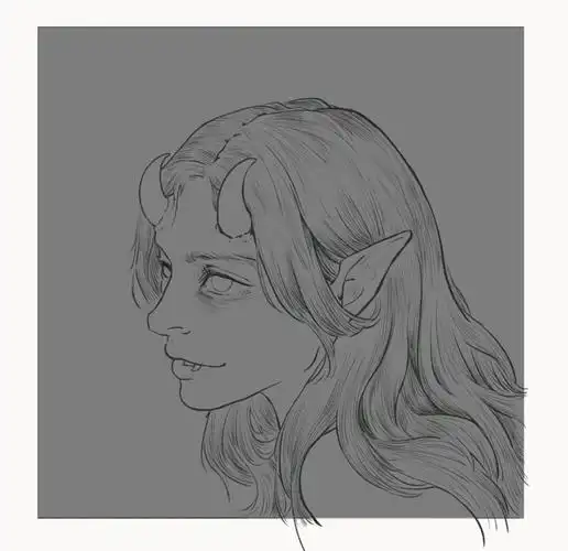 画了一只小恶魔