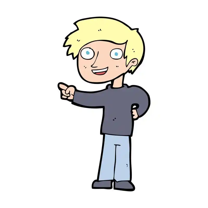 指向的卡通人,指向的卡通人