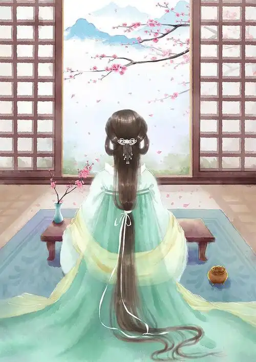 古风美女背影壁纸青衫烟雨客似是故人来