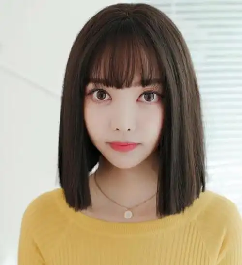 齐肩直发适合加空气刘海吗,齐肩发配什么刘海好看_飘逸直发_女生发型