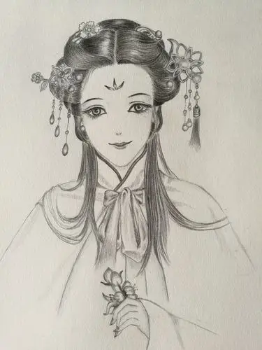 铅笔画:古风美女,这才是我最喜欢的调调 - 简书