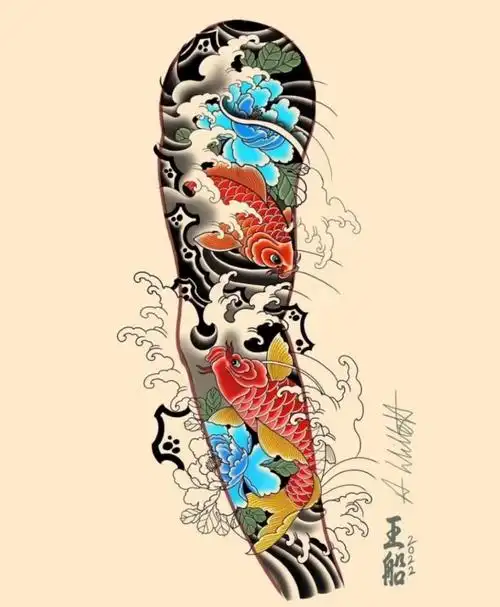 花臂纹身手稿