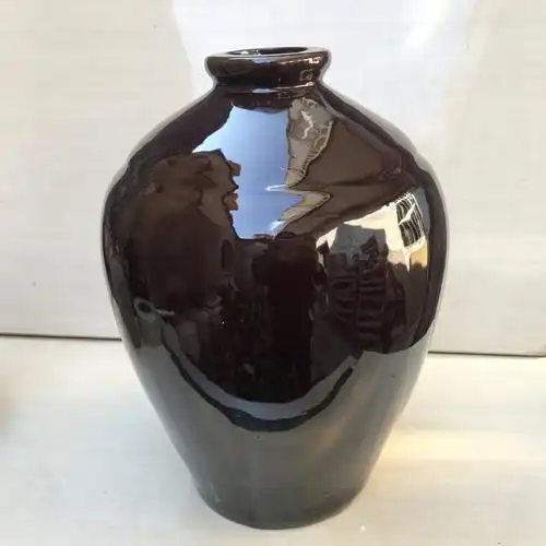 宜兴陶瓷酒瓶批发 1斤通用紫砂双耳小酒瓶 枣红釉装饰 质优价廉