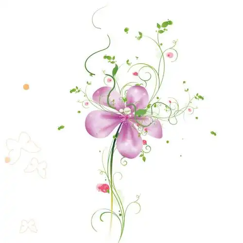 手绘绿藤花朵元素设计元素素材免费下载(图片编号:8873340)-六图网