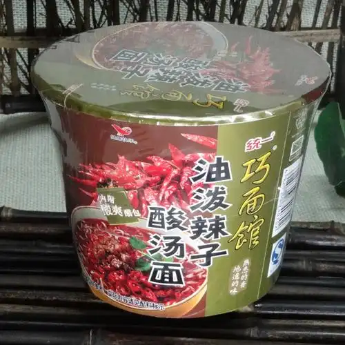 [整箱12桶可混搭]统一巧面馆油泼辣子酸汤面 桶装方便面泡面110g