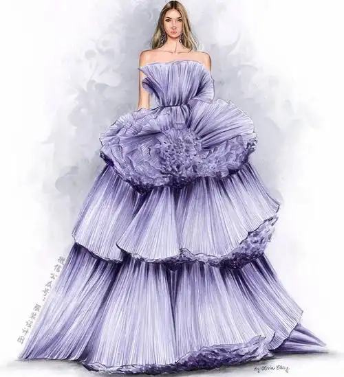 民族风婚纱礼服设计效果图!(ipad procreate 手绘100张)_服装