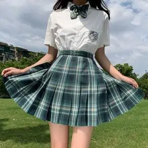 森林来信jk裙制服格裙兔姬舍日系高腰短裙百褶裙半身裙女 - 女装/女士