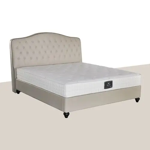 卧室家具 皮艺床 穗宝s99105 浅灰 牛皮 桦木 现代轻奢