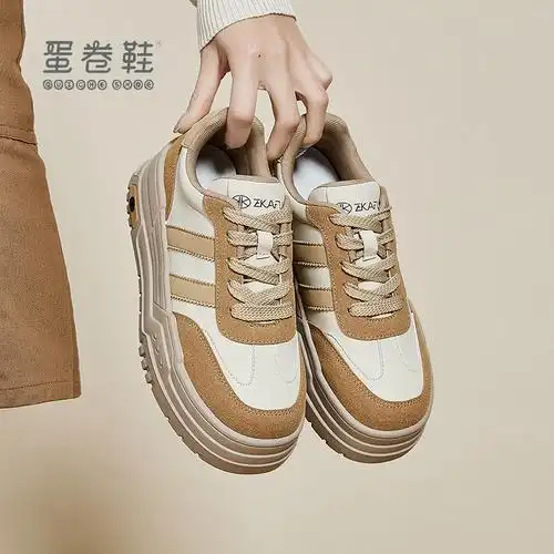 蛋卷鞋运动鞋女登山厚底2024新款秋冬增高鞋休闲透气防滑老爹鞋潮