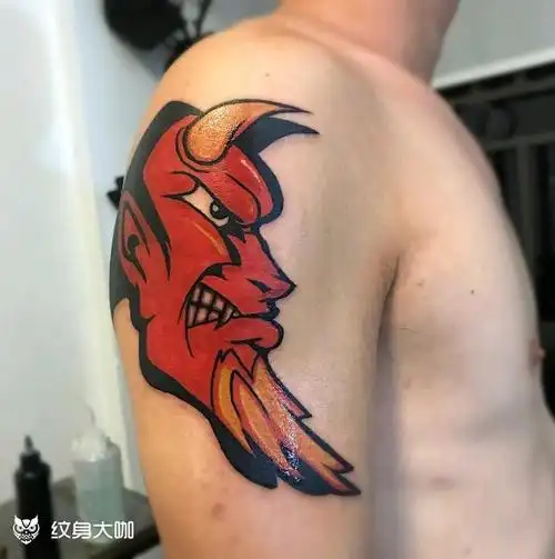 恶魔,_纹身图案手稿图片_kobe的纹身作品集