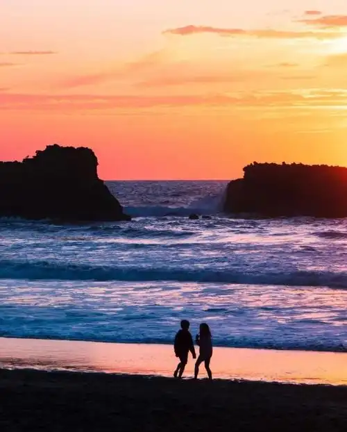 落日海滩,美得心动