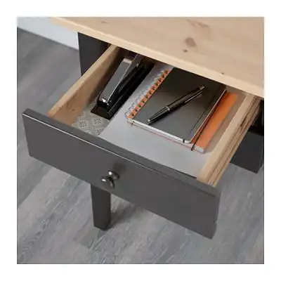 宜家代购  阿克斯多带抽屉 书桌 电脑桌 办公桌 黑色国内代购