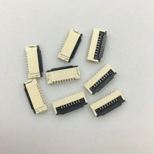 fpc连接器 软排线接插件扁平电缆连接器 1.0mm间距 2.0h 8p 翻盖