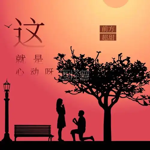 心动歌单情侣表白唯美音乐cd封面