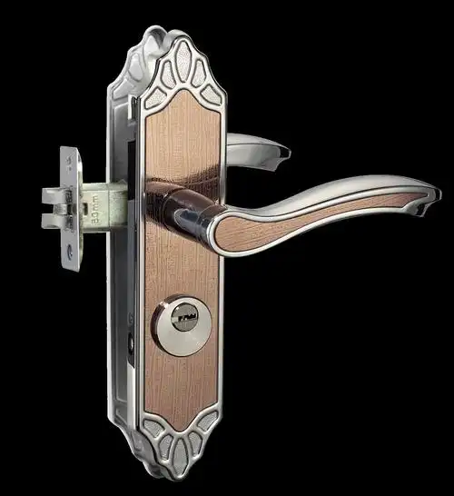 高档304不锈钢房门锁彩色钢木门锁 玫瑰金静音锁体单舌锁厂家直销