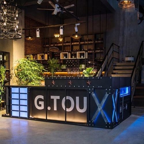 一体工业风收银台转角奶茶店新款酒吧吧台柜台客厅家用前台吧台桌