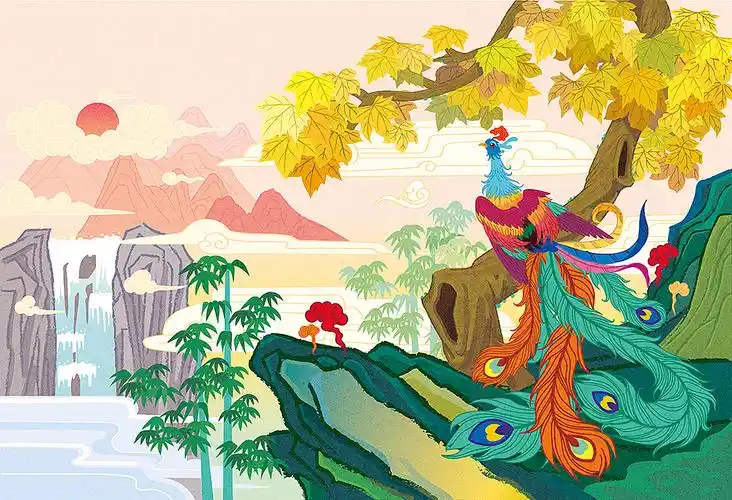 百鸟朝凤|插画|儿童插画|momohuhu - 原创作品 - 站酷 (zcool)