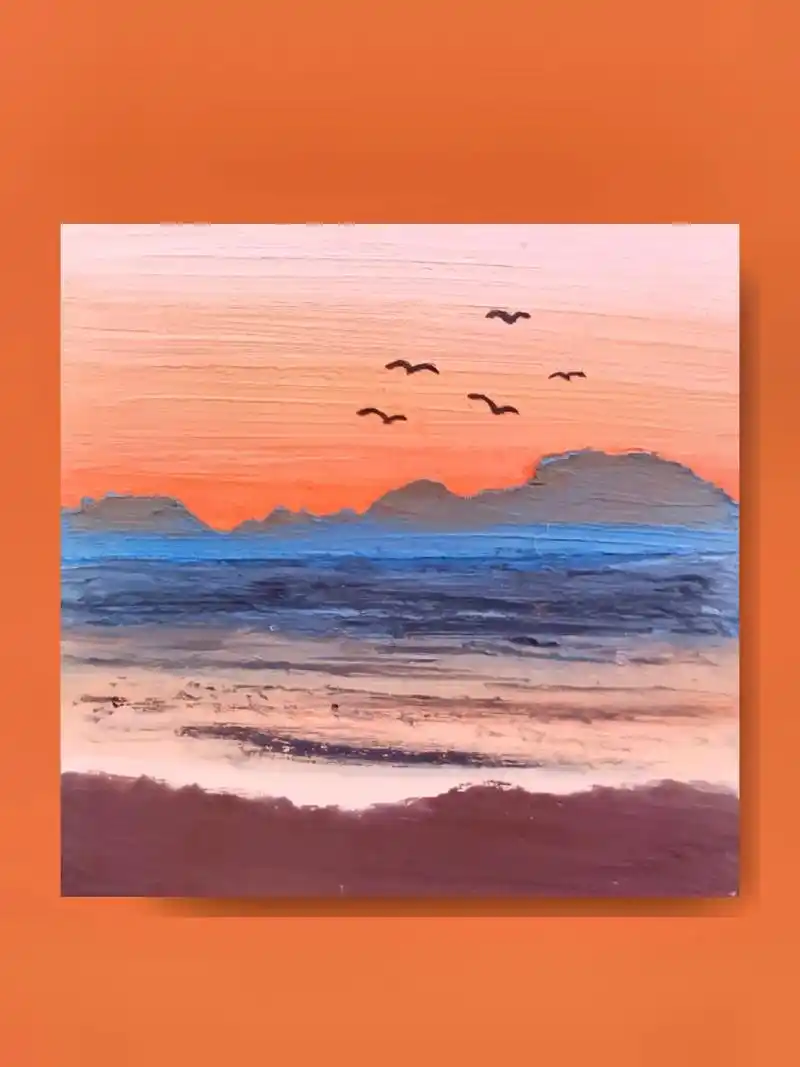 油画棒|入门无刮刀风景画超详细步骤拆解~ 新手入门油画棒可 - 抖音