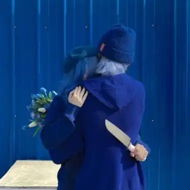 加柏林 克莱因蓝情头 高质量-情侣头像 - 壁纸家