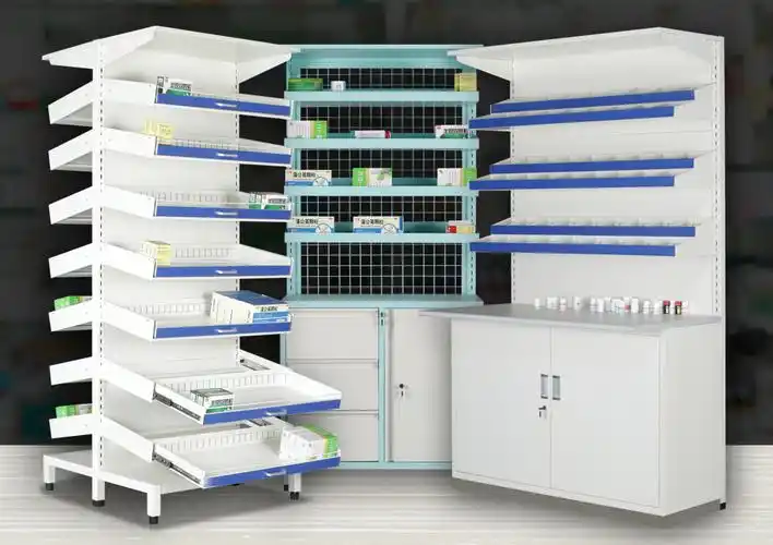 帅轩西药架医院药品架药房诊所拆零药架抽拉药盘架摆药架药品货架