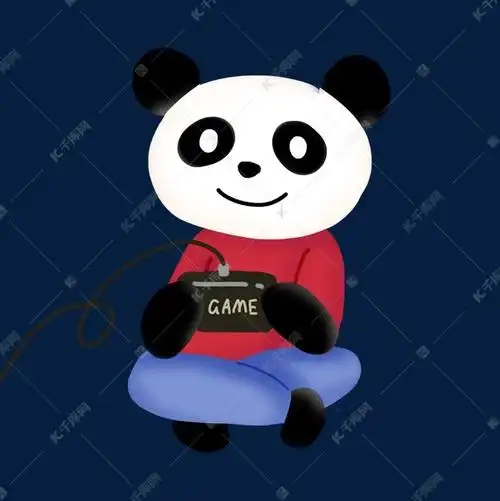 可爱熊猫打游戏