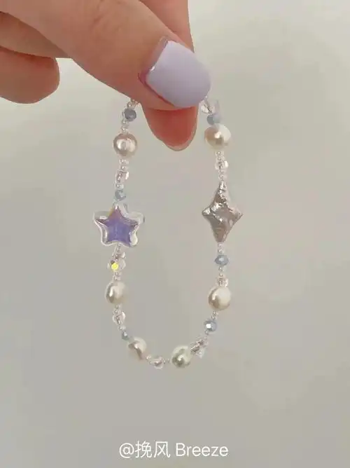 人鱼小姐不规则淡水珍珠串珠手链轻奢小众新款手串高级感手饰