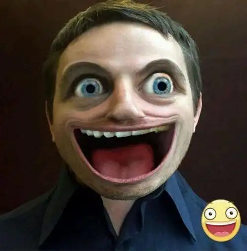 如果人脸变成网络表情,整个人有点不好了