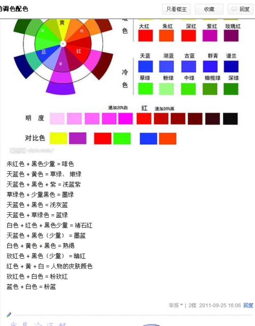 【教程】水粉画的调色配色_水粉吧_百度贴吧
