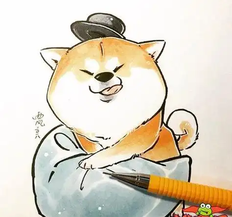 恭喜发财小狗q版简笔画