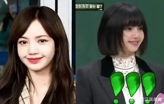 难怪lisa一直是刘海造型,当她掀起头发后,瞬间明白了!