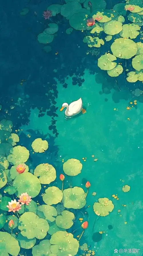 高能量绿色护眼壁纸|荷塘3