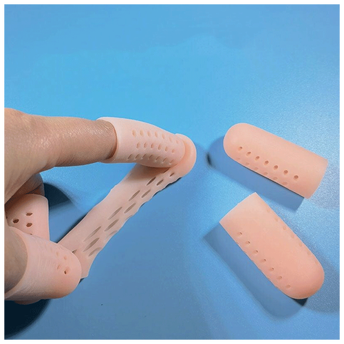 优凡优品假手指套残疾人新款带孔硅胶手指套保护手指透气手写i48s白色