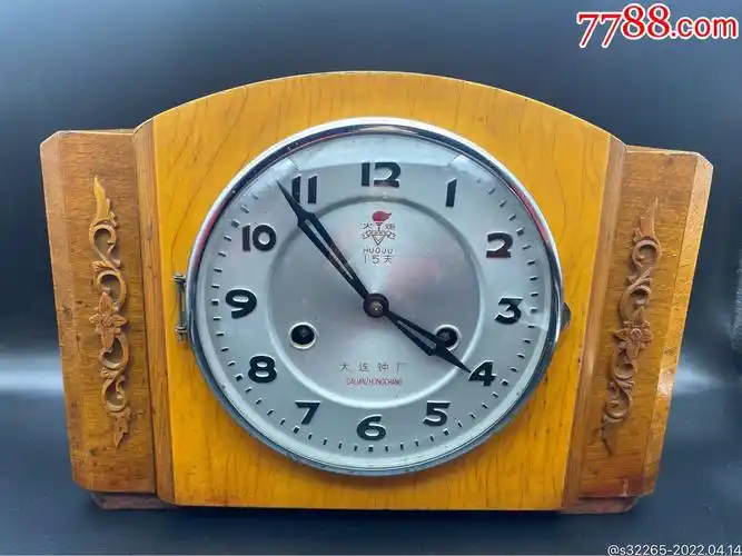 火炬15天老座钟80年代机械老钟表_价格168元【杂项收藏屋】_第1张
