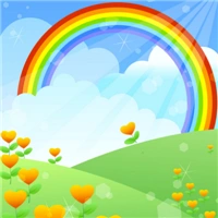 雨后彩虹头像好看的彩虹可爱卡通头像图片