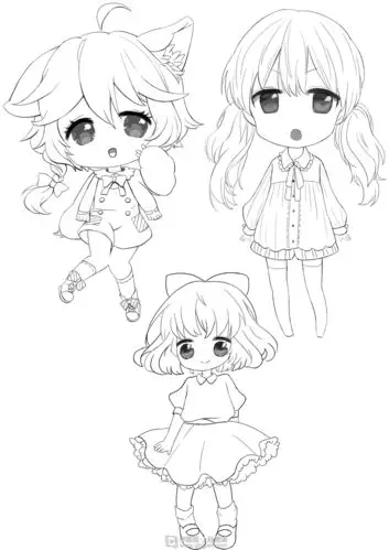 日系厚涂之q版人体动态练习