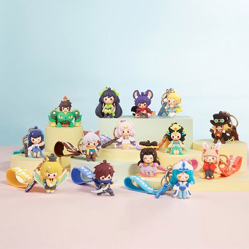 哈梵游王者荣耀周边小英雄系列滴胶挂件 游戏二次元周边摆件 艾琳