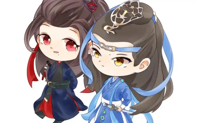 板绘过程博君一肖q版可爱风