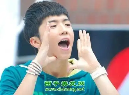 男生齐刘海无鬓角发型效果图(4)