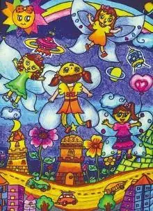 我梦中的画面简笔画