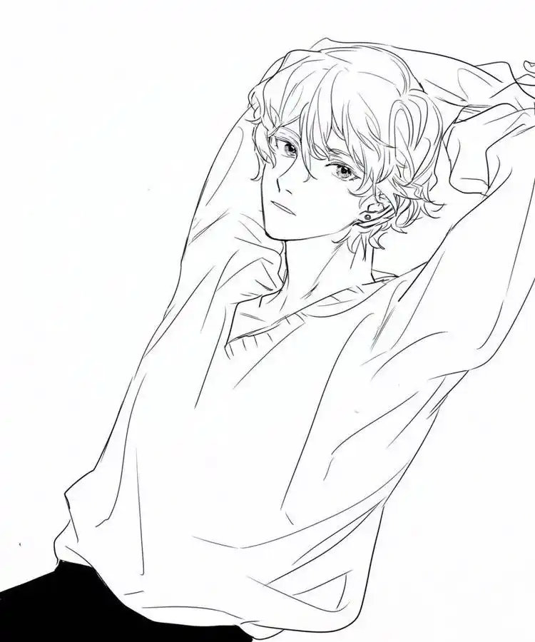 人物线稿,帅气又清爽的卡通男生