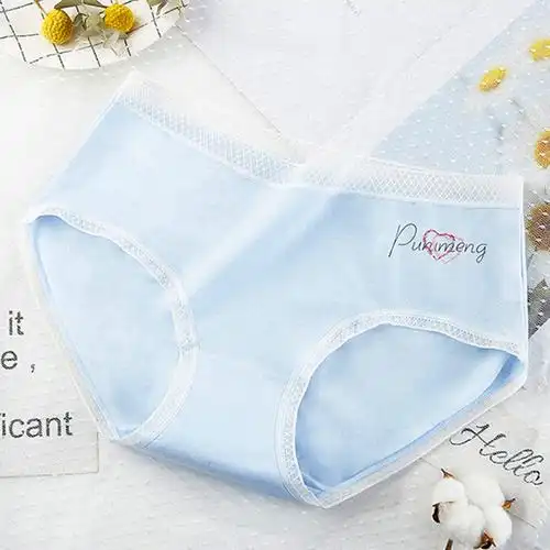 女生内裤纯棉抗菌学生中腰印花甜美韩版少女内裤