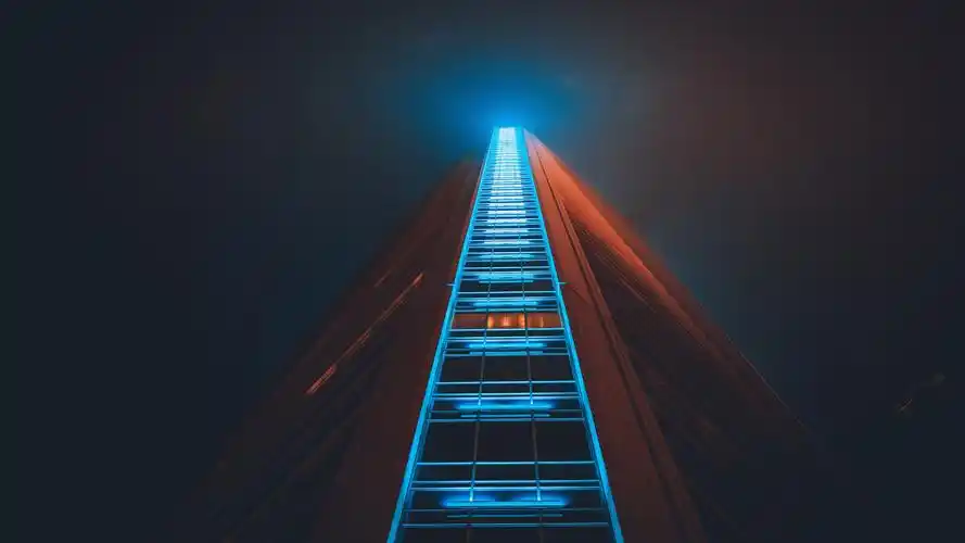 摩天大楼,建筑结构,光,夜 iphone 壁纸