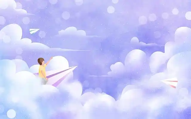 唯美梦想鲸鱼唯美卡通天空鲸鱼插画素材梦想 书本 绘画 月亮 意境插画