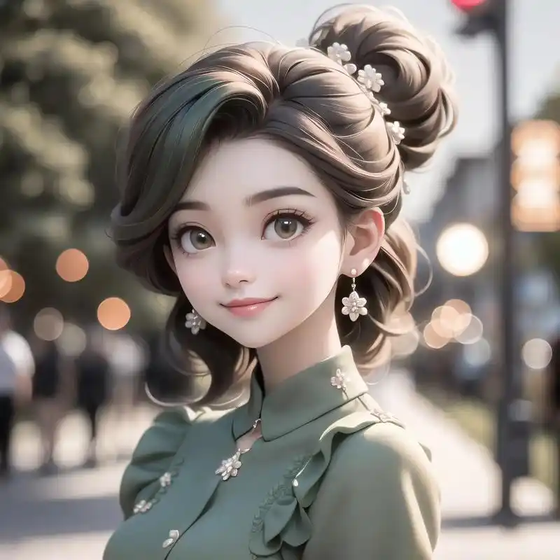 女生头像95温柔的丸子头系列94.