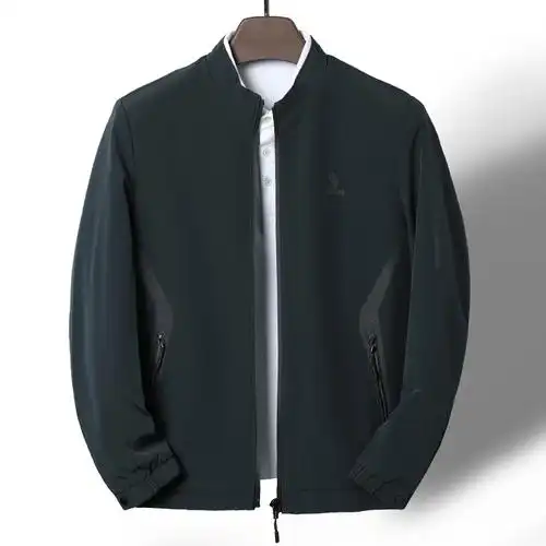 yuansu鹿竹爸爸秋装宽松外套春秋季薄款中年男装夹克衫中老年人休闲