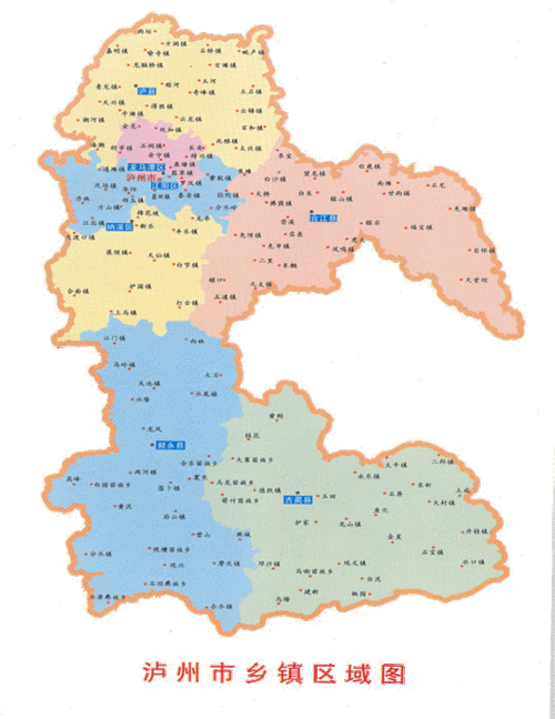 泸州市乡镇地图